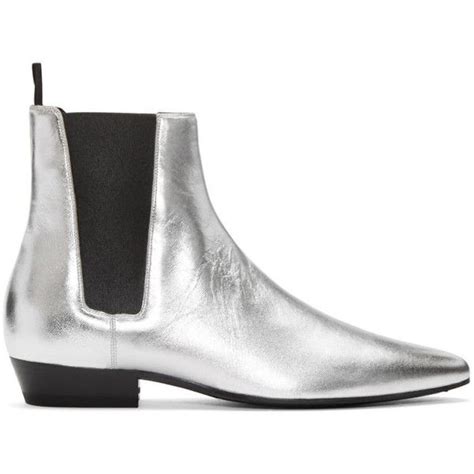 yves saint laurent silver boots|yves saint laurent boots men's.